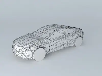 NEG Sedan car Template Free 3D model