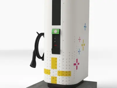 Electric Vehicle Charging Station EV GO 3 3D model