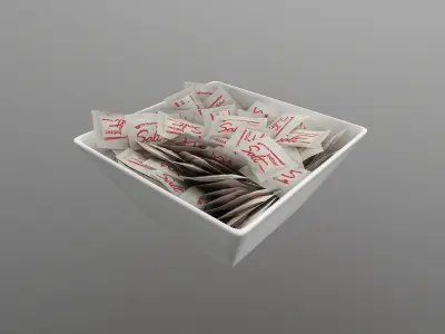 Dry Condiment Packets - High-Quality 3D Models 3D model