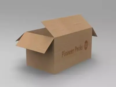 Cardboard box Low-poly 3D model