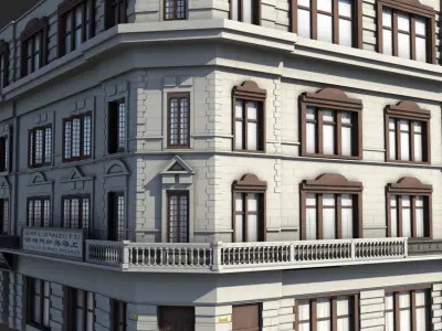 Old Shanghai delicate and rich library of details 3D model