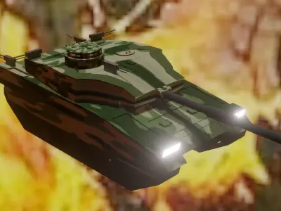 military tanker Free low-poly 3D model