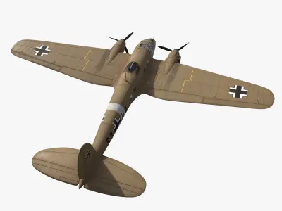 Heinkel He 111 S7-HA Low-poly 3D model