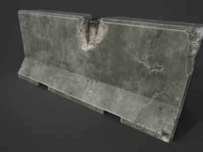 Concrete Barrier 3D model order