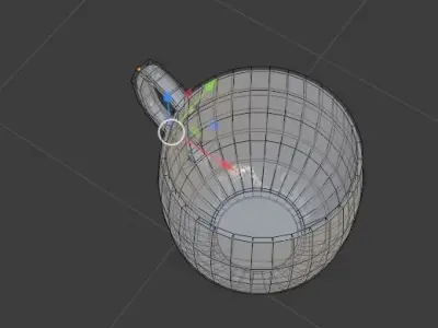 Table with a cup Free low-poly 3D model