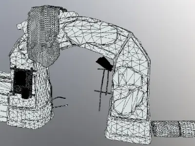 broken gate 3D model