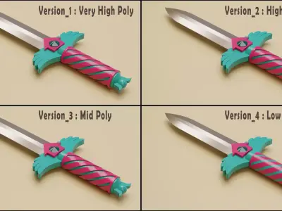 Squid Game Knife - High Quality 3D model