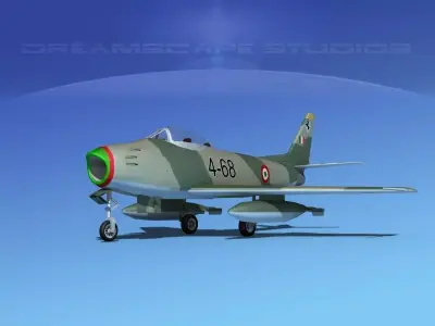 North American F-86 Sabre Jet Italy 3D model