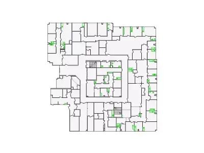 Commercial Interior Sketch - 53001-64000 SF - Xactimate 3D model