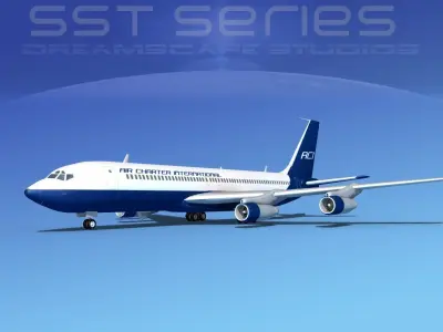 Boeing 707-320 SS Air Charter Intl 3D model