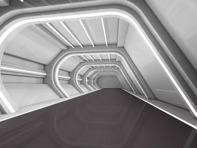 Corridor Interior 3D model 3