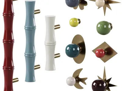 Glossy furniture handles by Matilda Goad 3D model