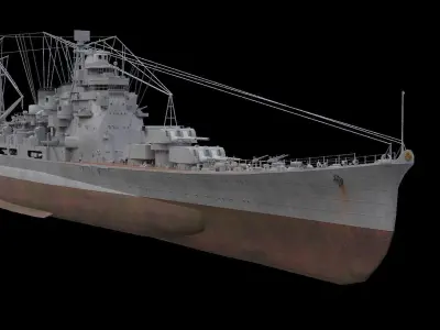 Takao warship 3D model