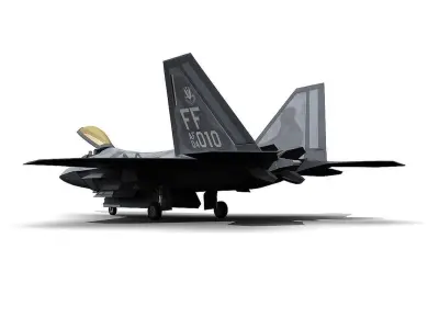 F 22 Raptor Low-poly 3D model