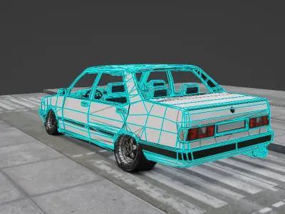Dogan Slx  Low Poly Car Low-poly 3D model