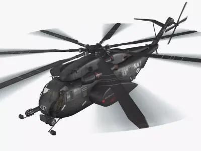 MH-53E Sea Dragon US Navy 2 Complex Animation Low-poly 3D model