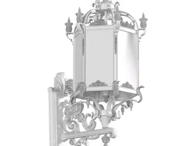 French Wall Lighted Sconce 3D model