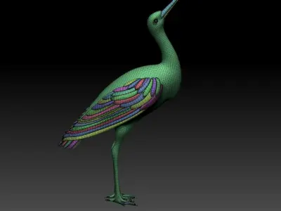 stork heron 3D model