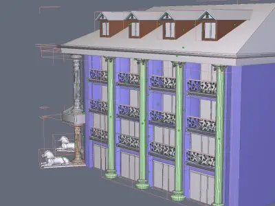 Exotic hotel 3D model