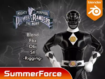 Black Ranger - Mighty Morphin Power Rangers The Movie 3D model