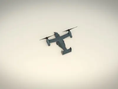 Low Poly Military Aircraft 01 Low-poly 3D model