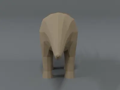 Low Poly Cartoon Triceratops Dinosaur Low-poly 3D model