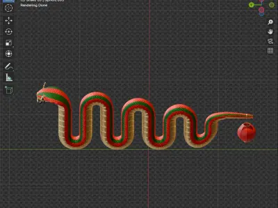 Chinese New Year Of Snake 3D Design Element 3D model