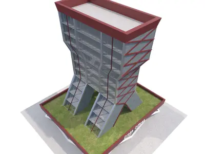 Commercial Building-019 Office Tower 3D model