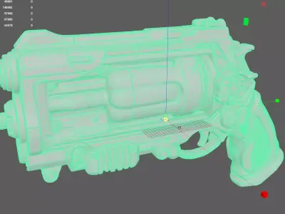 Revolver Gun 3D model 7
