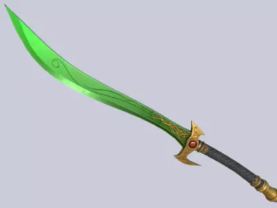 Nature blade Low-poly 3D model order