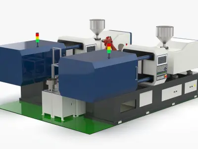 Automatic Bracket Loading Injection Machine 3D model