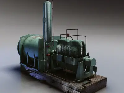 Centrifugal Water Pump Low-poly 3D model