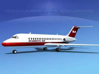 Douglas DC-9-20 River City 3D model