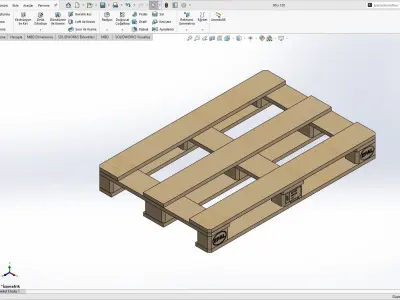 EURO PALETTE 80x120 3D model