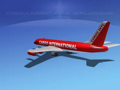 Boeing 707 Cargo Intl 3D model