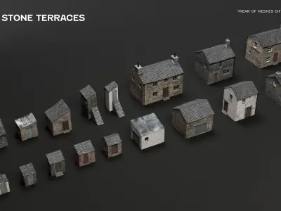 Plan V Ye Old Villages A Multi-Purpose World-Building Kit 3D model