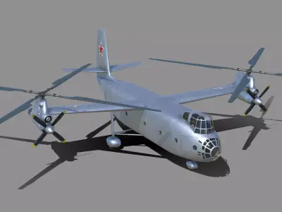 Kamov Ka-22 Low-poly 3D model
