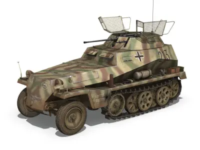 SD KFZ 250 9 - Reconnaissance Halftruck - 116 PzDiv 3D model