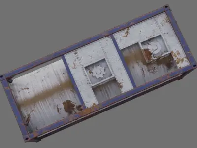 Tank Container 1B Low-poly 3D model