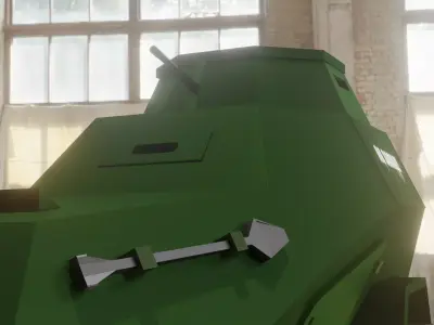 BA-64 Low-Poly - Blender Low-poly 3D model