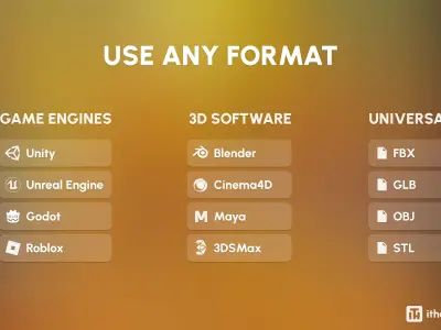 Platformer 9 Heaven Low-poly 3D model