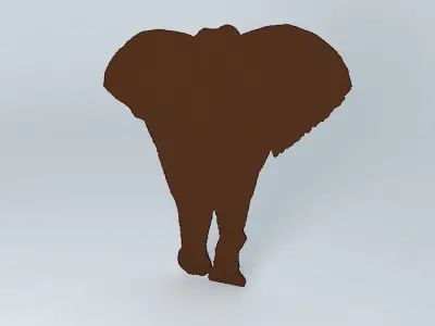 wood cutout elephant elephant wooden panel wall decor decoration Free 3D model