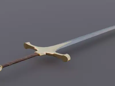 valkryss the blade of silent oaths Low-poly 3D model