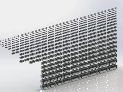 DIN 1443 - Clevis pins Low-poly 3D model