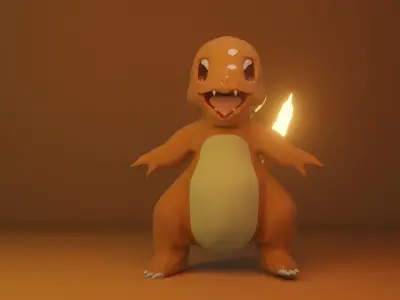 Charmander 3d model pokemon character 3D model