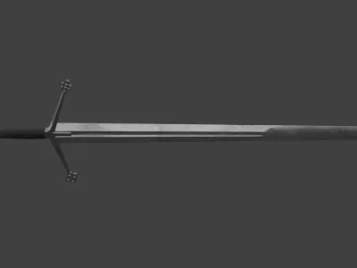 Two Handed Scottish Sword Claymore Low-poly 3D model