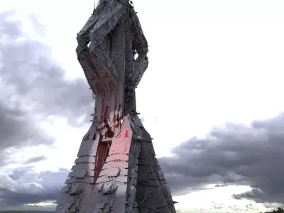  Great pyramid Sci-fi 3D model