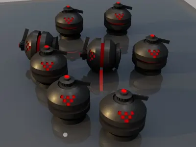 Sci Fi Grenade 3D model