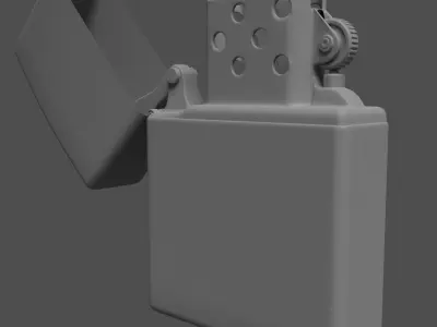 Old Zippo Lighter 3D model  Low-poly 3D model