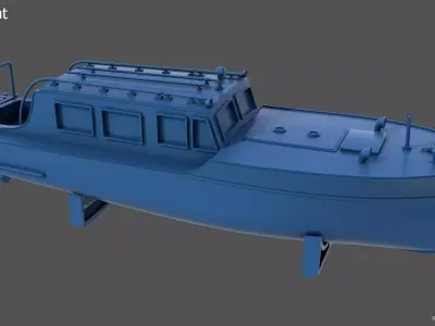 10m italian ww2 motorboat - Commercial license - 1-100 scale 3D print model